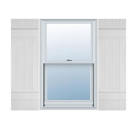Ekena Millwork Lifetime Vinyl, TailorMade 4 Board Joined (2 Batten), Board-n-Batten, Shutter Loks, LJ4C14X04400WH, PR LJ4C14X04400WH